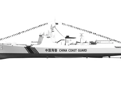 052D version of the Coast Guard ship China Coast Guard warship 3D model