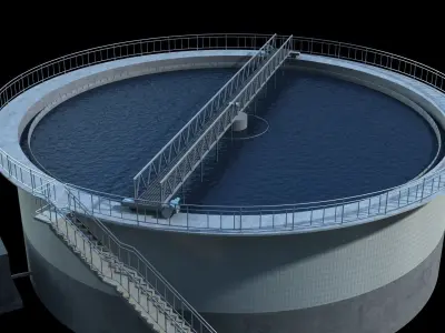 Wastewater Clarifiers 3D model