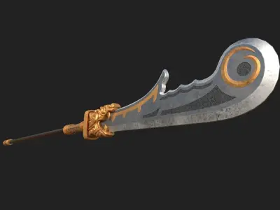 HuangZhong blade Low-poly 3D model