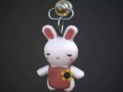 Rabbit Weapon Charm - Low Poly Game Ready Low-poly 3D model