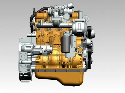 Cummins engine 4-5 dizel 3D model