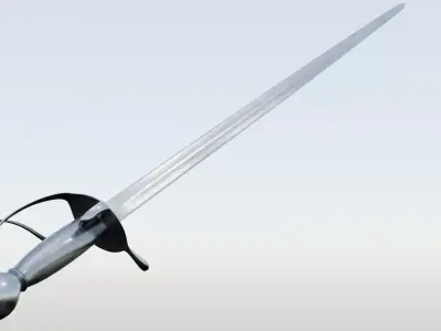 Swedish 18th century Sword m1685 game ready Low-poly 3D model