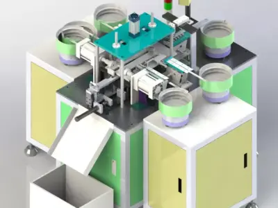 Printer accessories bearing automatic assembly machine 3D model