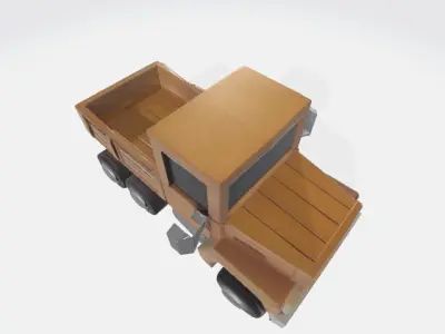 Lowpoly truck Low-poly 3D model