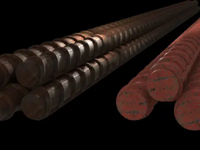 Steel Rod 3D model