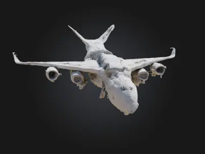 Crumpled Wings  Fragile Beauty in a World of Decay 3D model