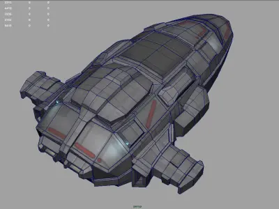 Private Spaceship LP Low-poly 3D model