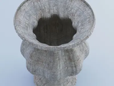 Cement Vase Antique 3D model