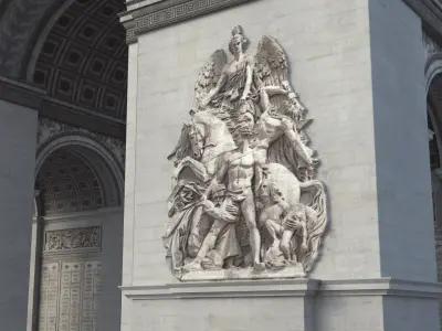 Arc De Triomphe PBR 3D model
