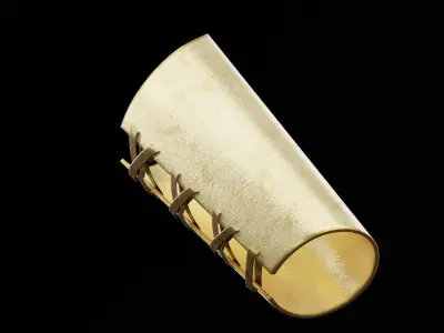 Golden Bracer Low-poly 3D model