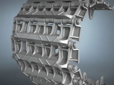 Panzer V Panther Tracks 3D model