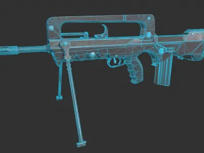 Famas F1 Low-poly 3D model