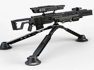 Sci-fi rifle 3D model order