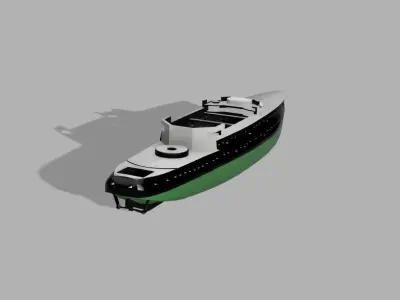 3D printable hull for the french Ironclad Bouvines  3D print model
