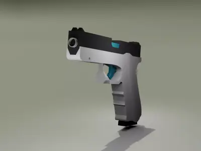 Glock gun Low-poly 3D model buy