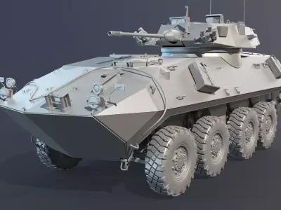 LAV-25 High-Poly armored vehicle 3D model