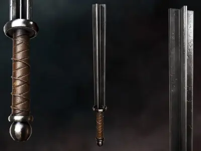 Bar Mace Low-poly 3D model