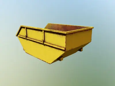 Garbage Container Low-poly 3D model get