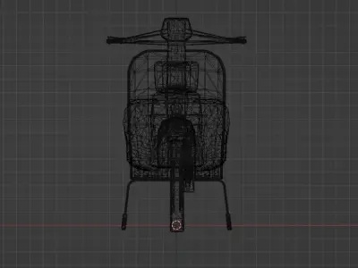 Vintage Piaggio Vespa Free low-poly 3D model