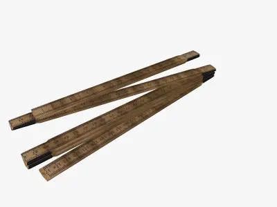 Folding ruler 3D model