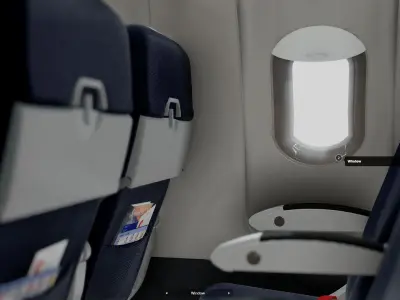 Airbus A320 Airplane Cabin 3D model