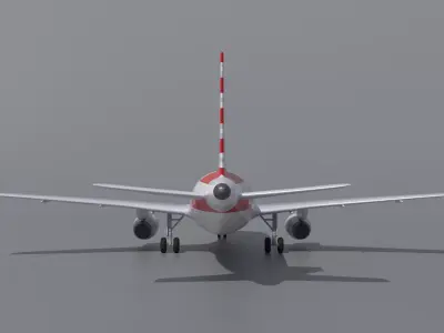 Airbus A320 American Airlines 3D model