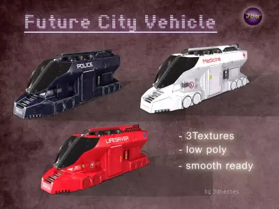 Future City Vehicle Truck 1  Free low-poly 3D model