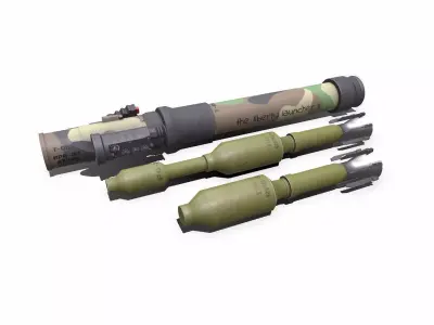 RPG-32 Anti-tank Rocket Launcher Low-poly 3D model