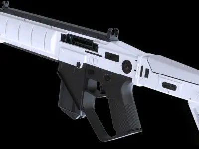 Low-poly Sci-fi Assault Rifle Low-poly 3D model