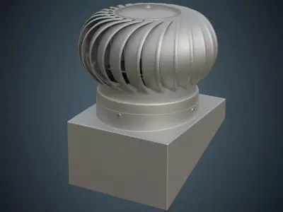 Roof Turbine 1A Low-poly 3D model