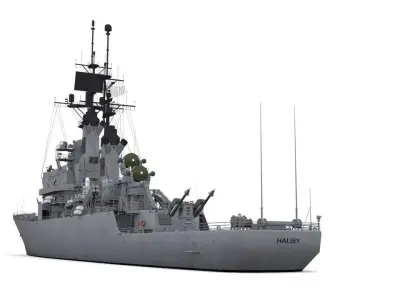 CG 23  -  USS Halsey Low-poly 3D model