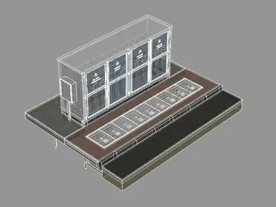 Electrical distribution station Free 3D model