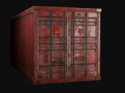 Low-Poly Sea Container v2 Low-poly 3D model