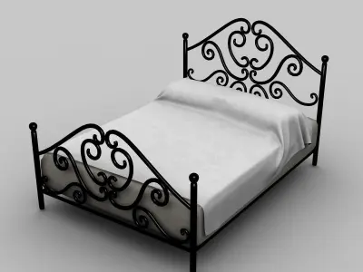 Antique Bed 3D model