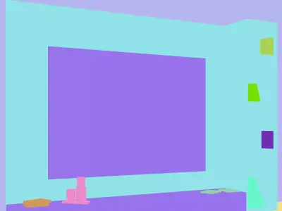 TV wall panel 02 Free 3D model
