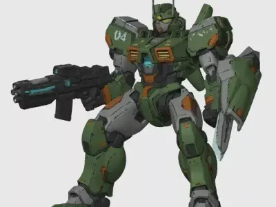 Anime Robot like Gundam 3D print model