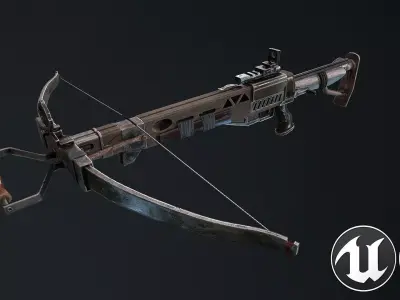 Crossbow Low-poly 3D model purchase