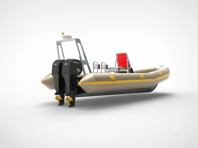 rescue boat 3D model buy