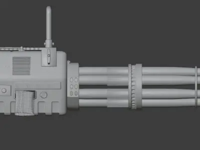Gutling minigun 3D model