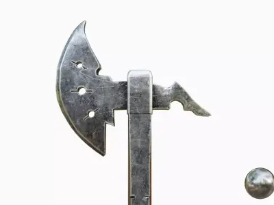 Melee long axe - 02 Low-poly 3D model