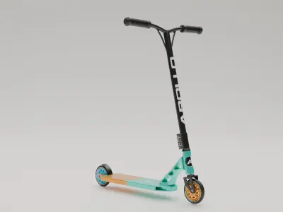Electric Scooter Low-poly 3D model
