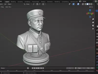 North Korea Special Operations Forces Chess Piece 3D print model