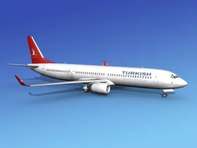 Boeing 737-900ER Turkish Airlines 3D model