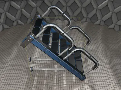 Sci-Fi Stairs - 25 - Blue Version Low-poly 3D model