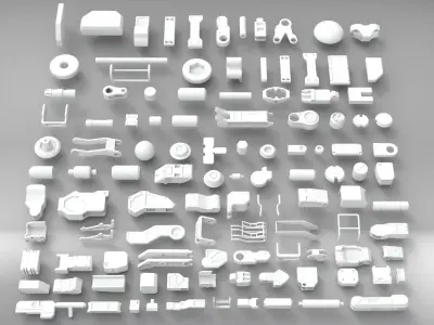 Kitbash-3 set of parts 3D model