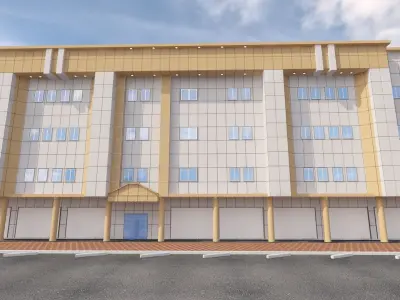 commercial building - 33241 Low-poly 3D model