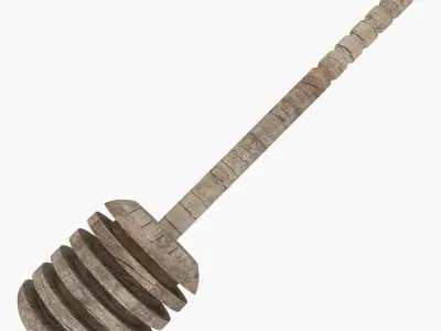 Honey Dipper Old and Antique Low-poly 3D model