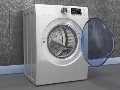  Samsung White Front Load Washer and Dryer 