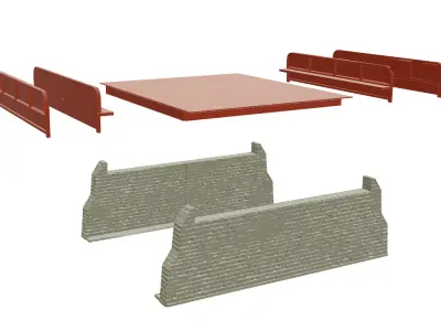 Viaduct Straight 1-87 FDM 3D print model