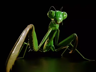 Praying Mantis Rig PBR 3D model